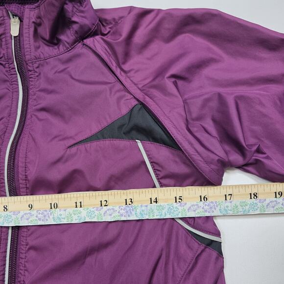 Nike Fit Cycling Elite Barrier Jacket Women's Small Purple Reflective Vented 2-1 - Picture 12 of 14
